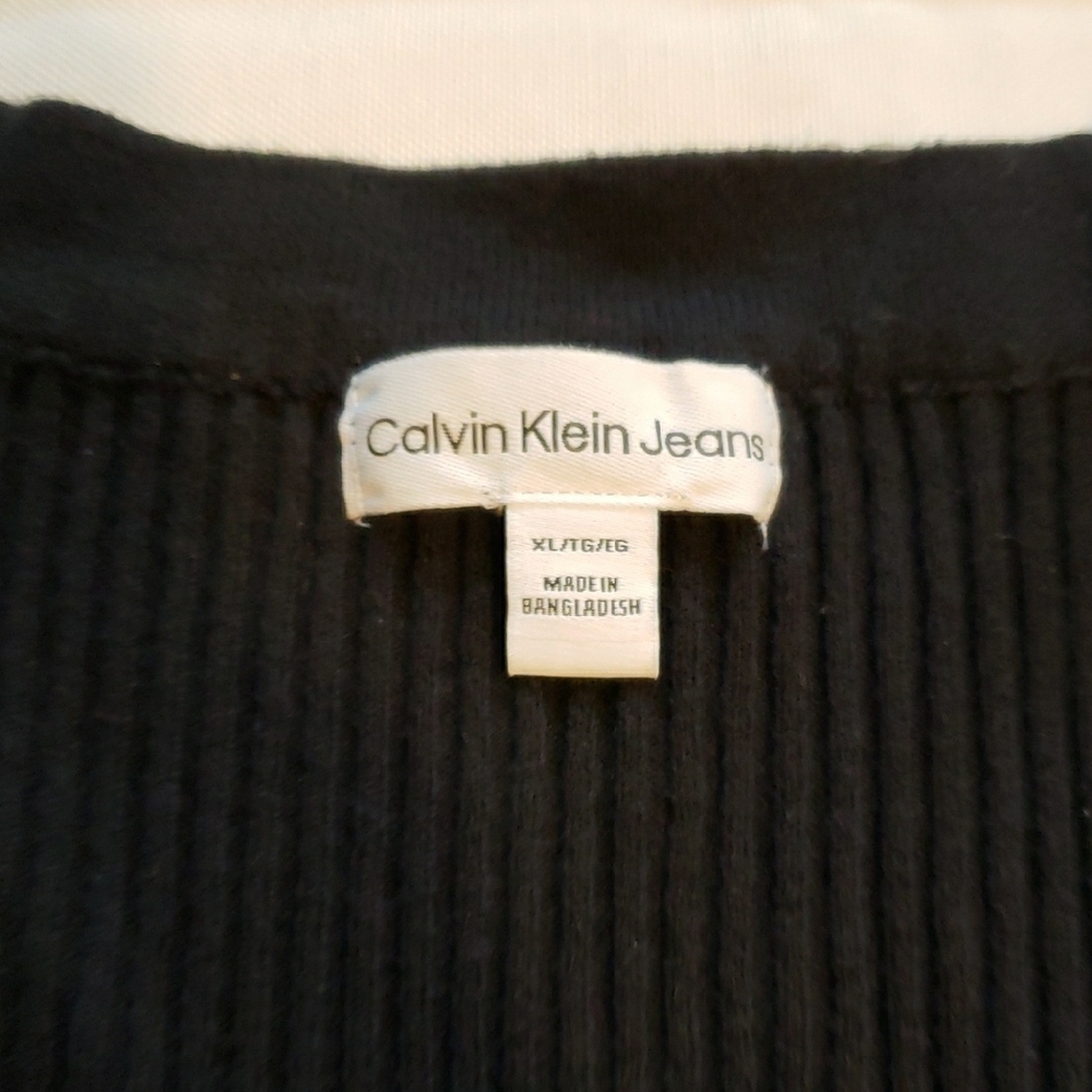 Calvin Klein Jeans Black Ribbed Top